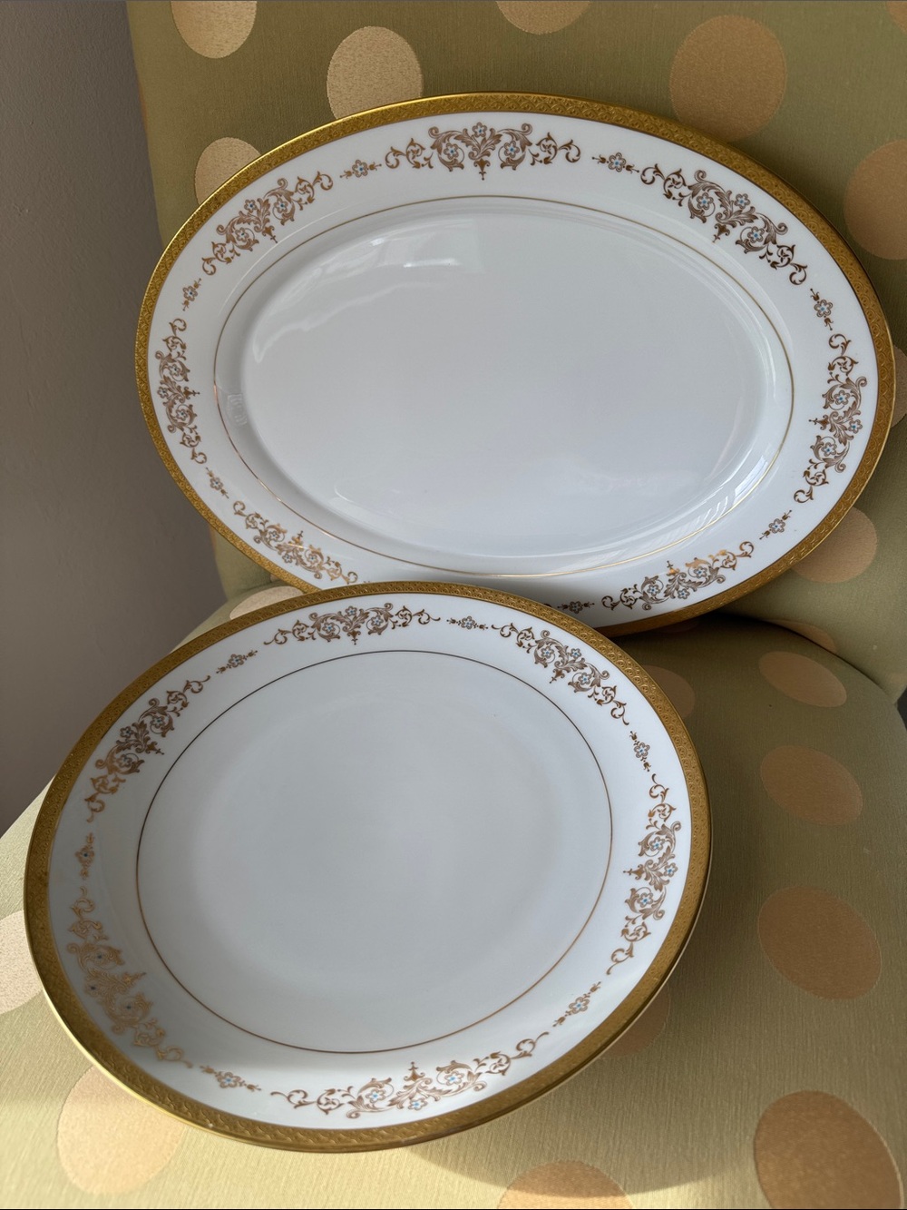 ❗️❗️Mikasa ColonyGold Porcelain Servis plates Set of 2